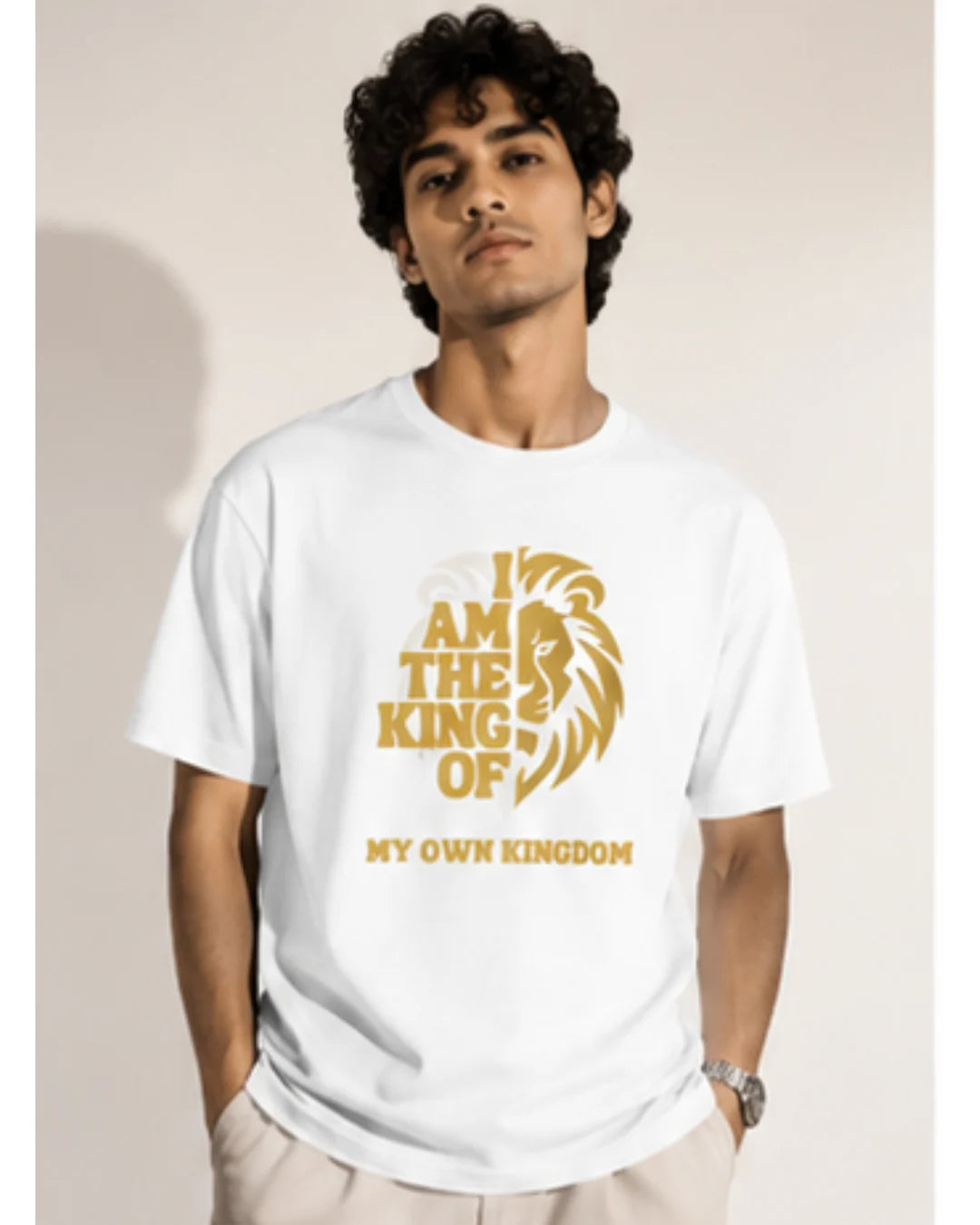 Lion Print Cotton T-Shirt – Fierce Graphic Tee, Casual Everyday Wear, Animal Lover Gift
